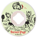 OJ Barney Page Original Skateboard Wheels - White 54mm