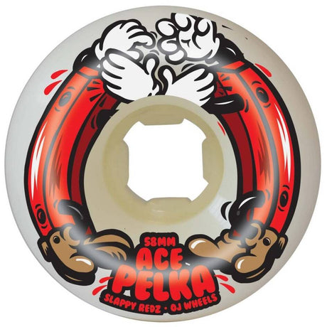 OJ Double Duro Ace Pelka Slappy Skateboard Wheels - White 58mm