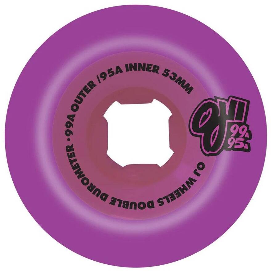 OJ Double Duro Skateboard Wheels - Purple 53mm