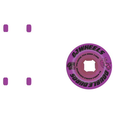 OJ Double Duro Skateboard Wheels - Purple 53mm