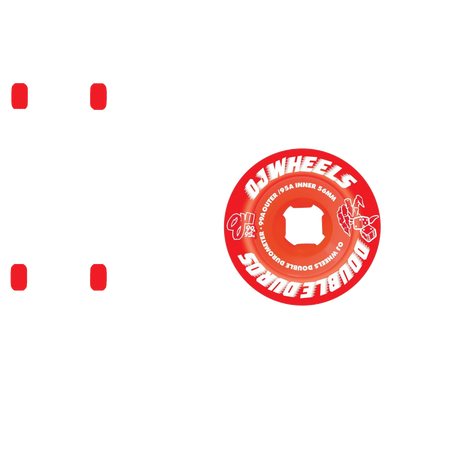OJ Double Duro Skateboard Wheels - Red 56mm