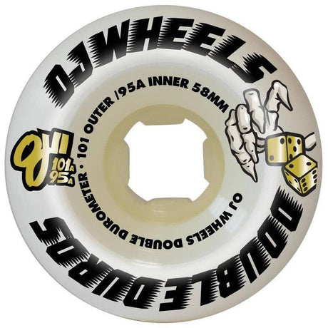OJ Double Duro Skateboard Wheels - White 58mm