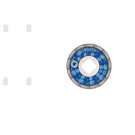 OJ Elite Hardline John Worthington Pool Tile Skateboard Wheels - Blue 53mm