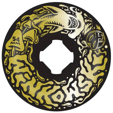 OJ Elite Hardline Erick Winkowski Dope Planet Skateboard Wheels - Black/Gold 54mm