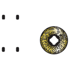 OJ Elite Hardline Erick Winkowski Dope Planet Skateboard Wheels - Black/Gold 54mm
