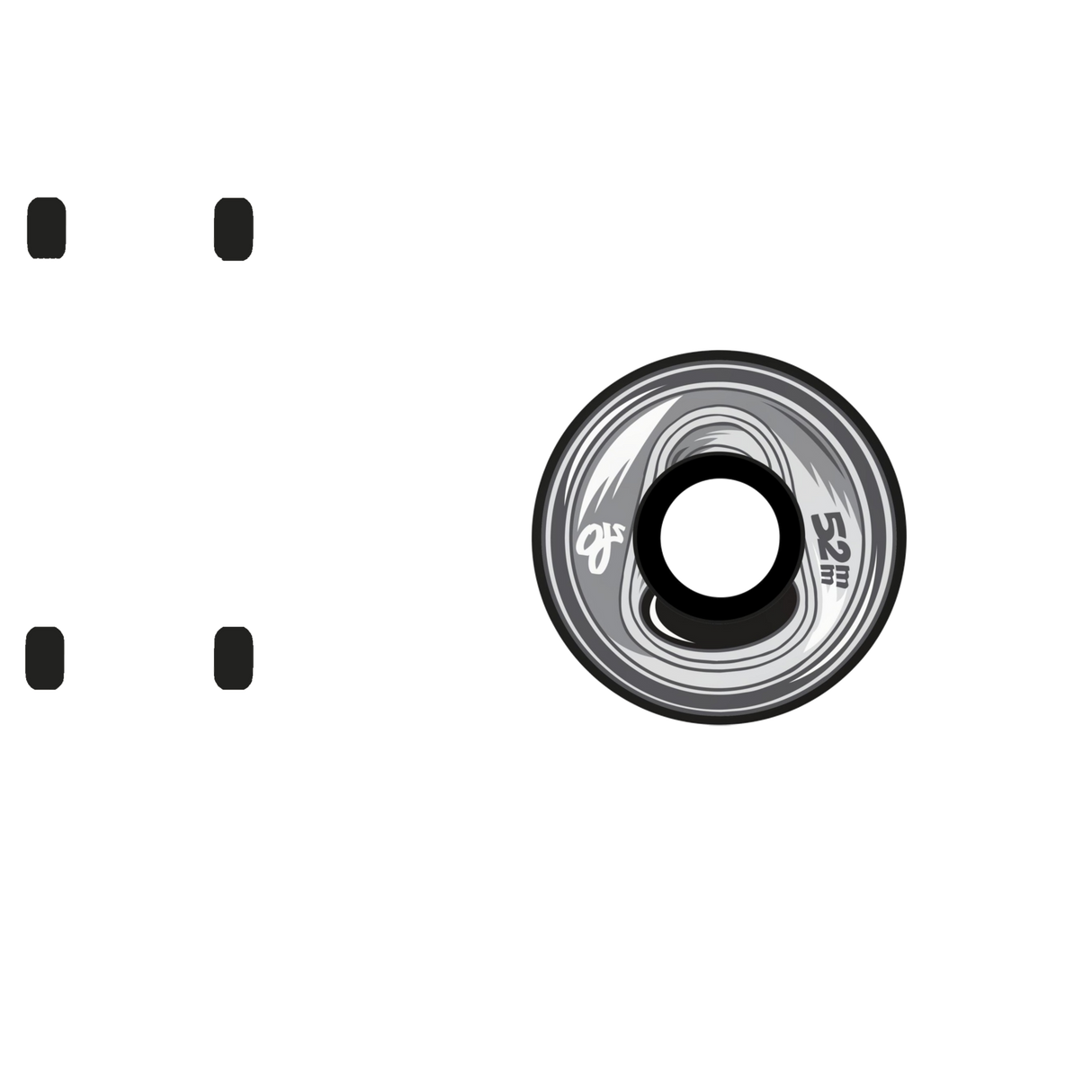 OJ Frozen Energy Keyframe Skateboard Wheels - Grey/Black 52mm
