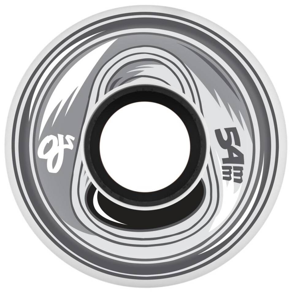 OJ Frozen Energy Keyframe Skateboard Wheels - Grey/White 54mm