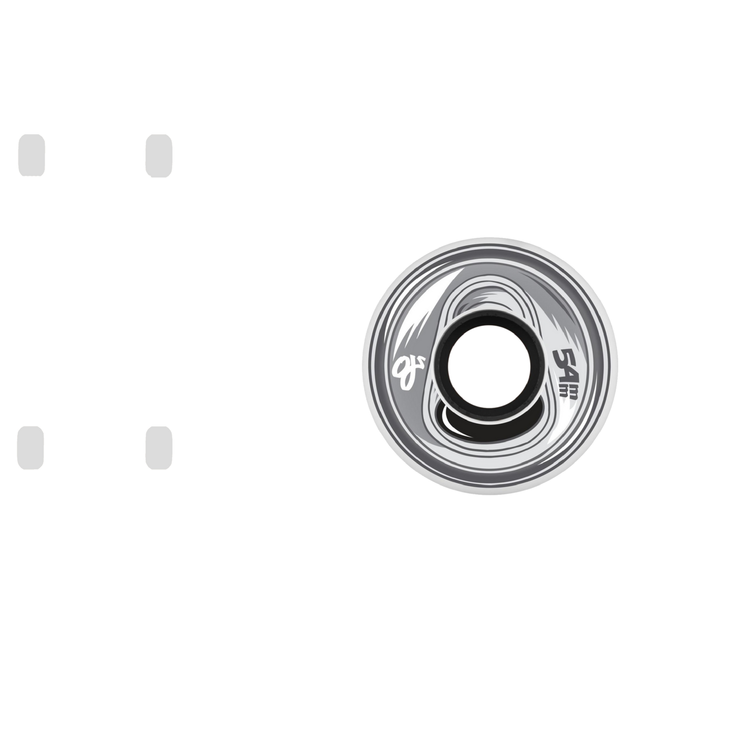 OJ Frozen Energy Keyframe Skateboard Wheels - Grey/White 54mm