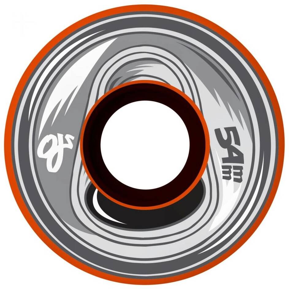 OJ Frozen Energy Keyframe Skateboard Wheels - Orange 54mm