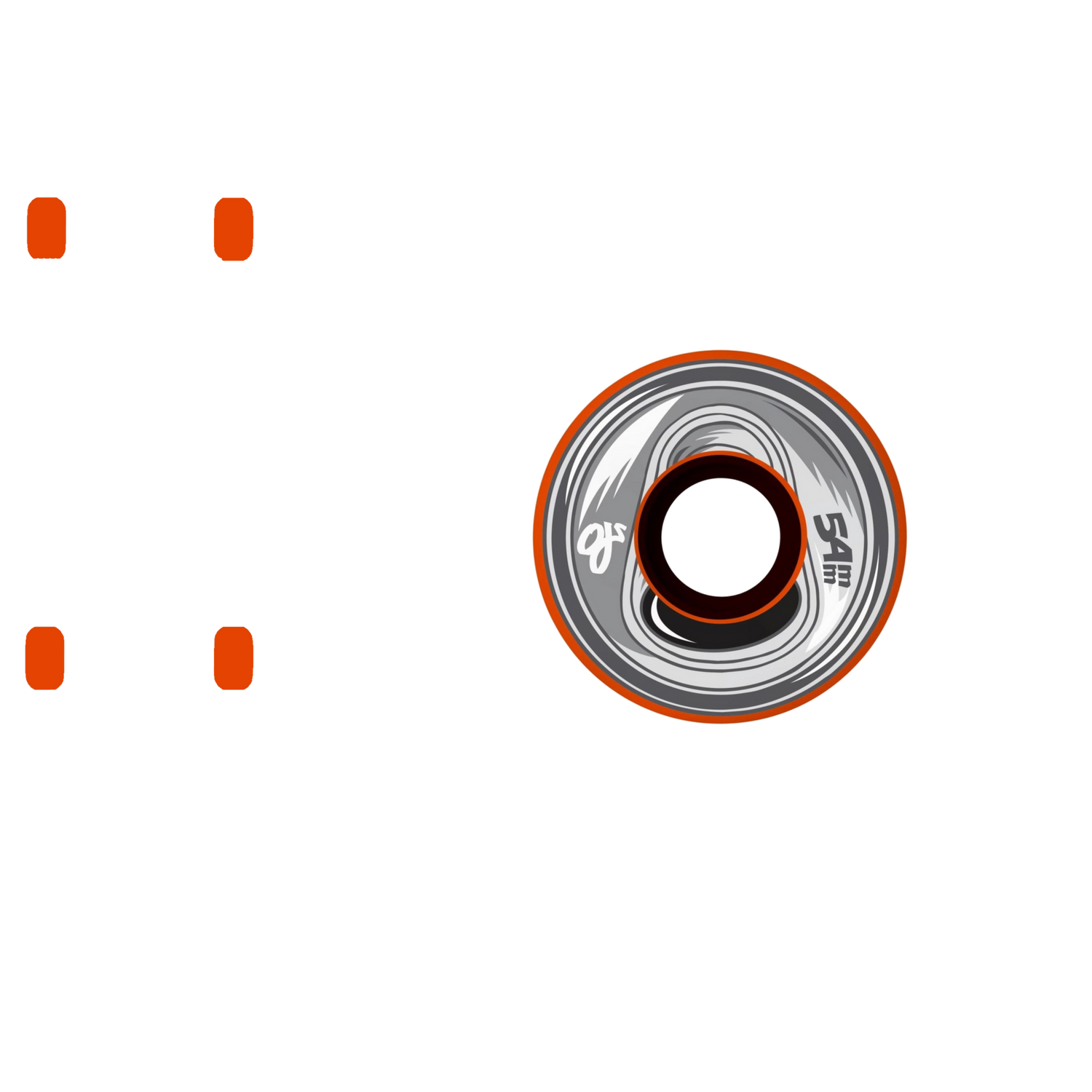 OJ Frozen Energy Keyframe Skateboard Wheels - Orange 54mm