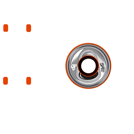 OJ Frozen Energy Keyframe Skateboard Wheels - Orange 54mm