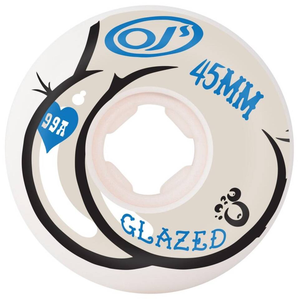 OJ Mini Chubbies Lil Dough Butts Skateboard Wheels - White/Blue/Black 45mm