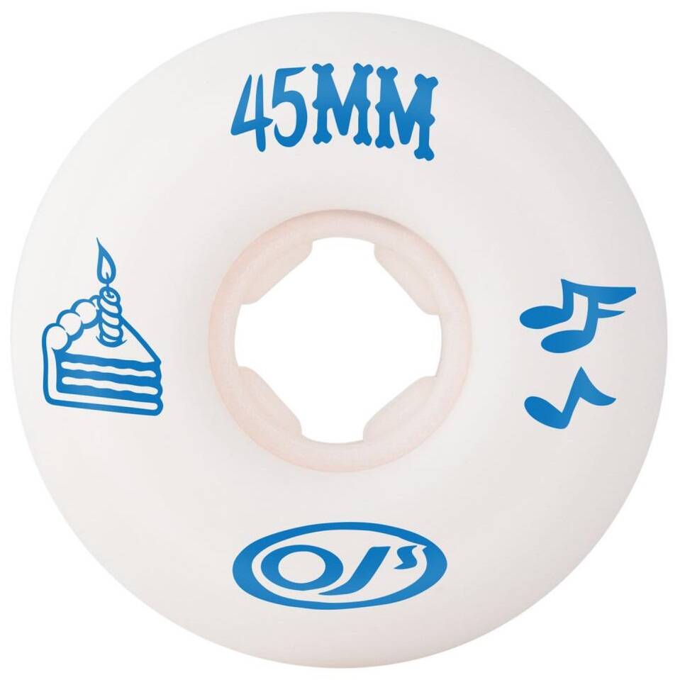 OJ Mini Chubbies Lil Dough Butts Skateboard Wheels - White/Blue/Black 45mm