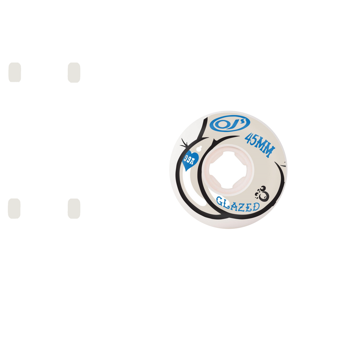 OJ Mini Chubbies Lil Dough Butts Skateboard Wheels - White/Blue/Black 45mm