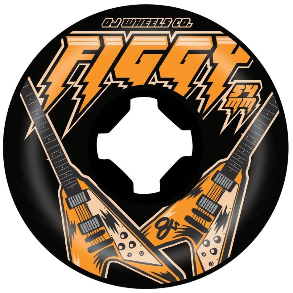OJ Mini Figgy Flying V Combos Skateboard Wheels - Black 54mm