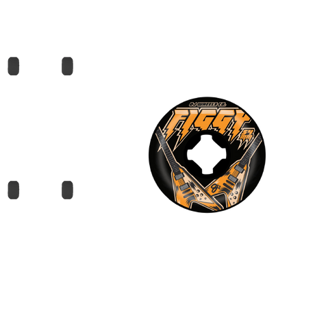 OJ Mini Figgy Flying V Combos Skateboard Wheels - Black 54mm