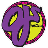 OJ OJ Wheels Skateboard Sticker - Purple/Pink/Yellow