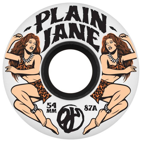 OJ Plain Jane Jungle Keyframe Skateboard Wheels - White/Multi 54mm