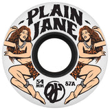 OJ Plain Jane Jungle Keyframe Skateboard Wheels - White/Multi 54mm