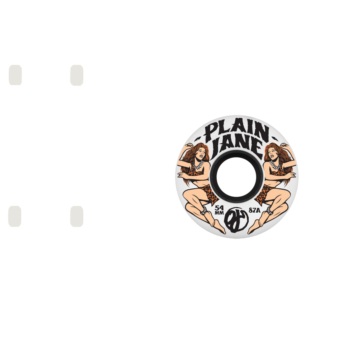 OJ Plain Jane Jungle Keyframe Skateboard Wheels - White/Multi 54mm