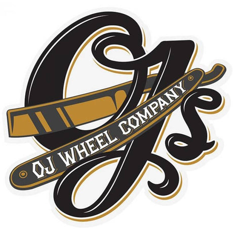 OJ Straight Razor Mylar Skateboard Sticker - Black/Gold