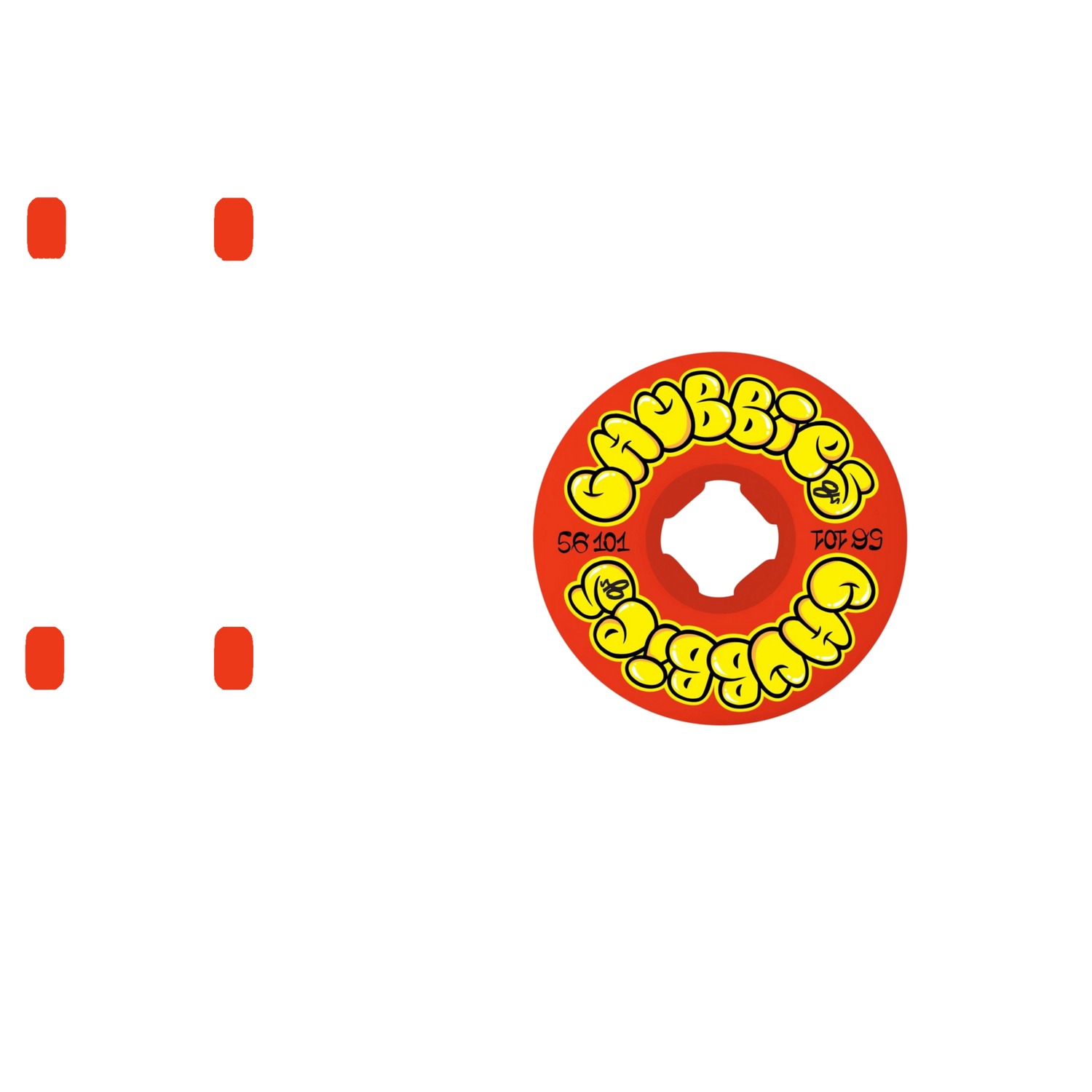 OJ Throw Ups Chubbies Skateboard Wheels - Red 56mm