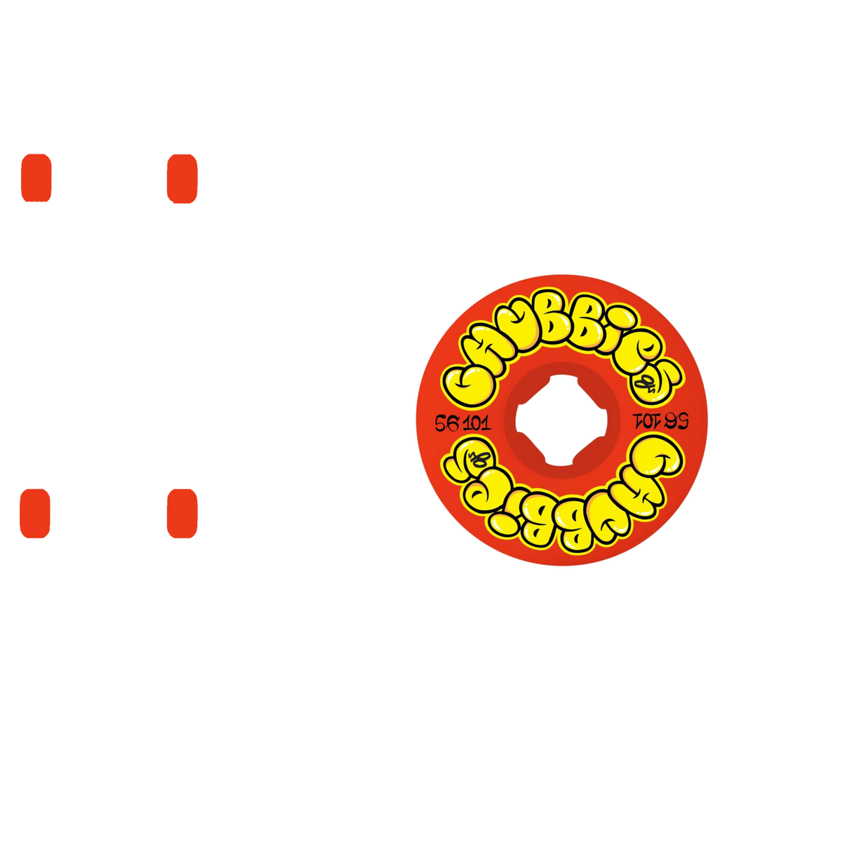OJ Throw Ups Chubbies Skateboard Wheels - Red 56mm