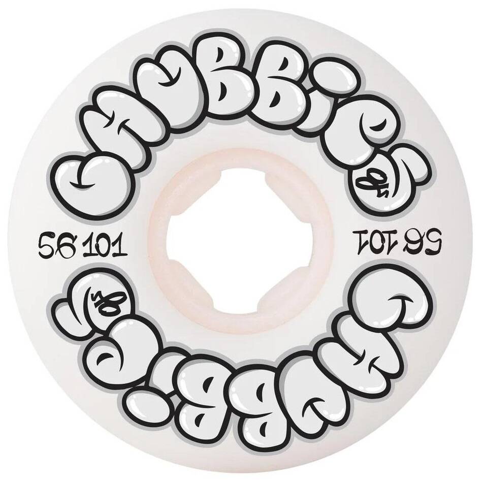 OJ Throw Ups Chubbies Skateboard Wheels - White 56mm