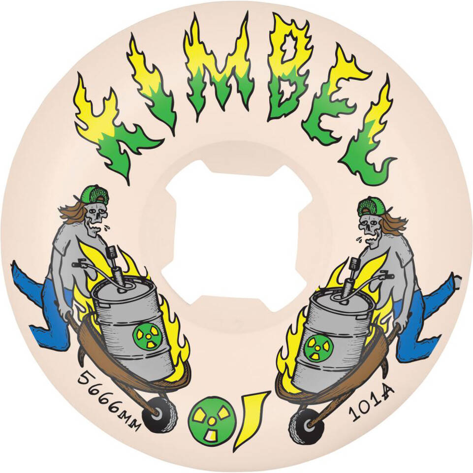 OJ Kimbel Kegger Barrel Elite Mini Combo 101a Skateboard Wheels - White 56mm