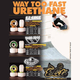 OJ Elite Mini Combo 101a Skateboard Wheels - White 58mm (Pack of 4)