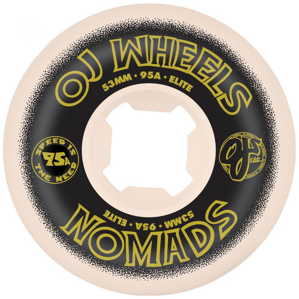 OJ Elite Nomads 95A Skateboard Wheels - White 53mm