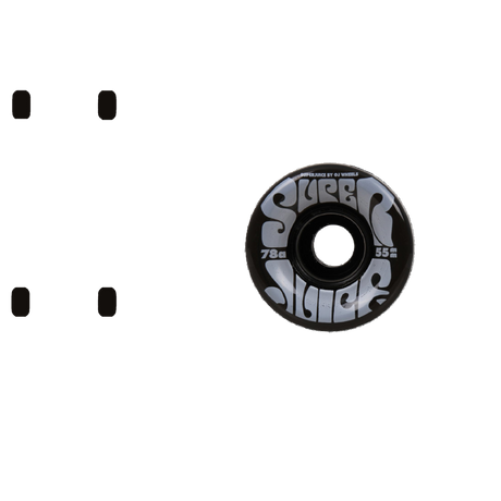 OJ Mini Super Juice 78a Skateboard Wheels - Trans Black 55mm