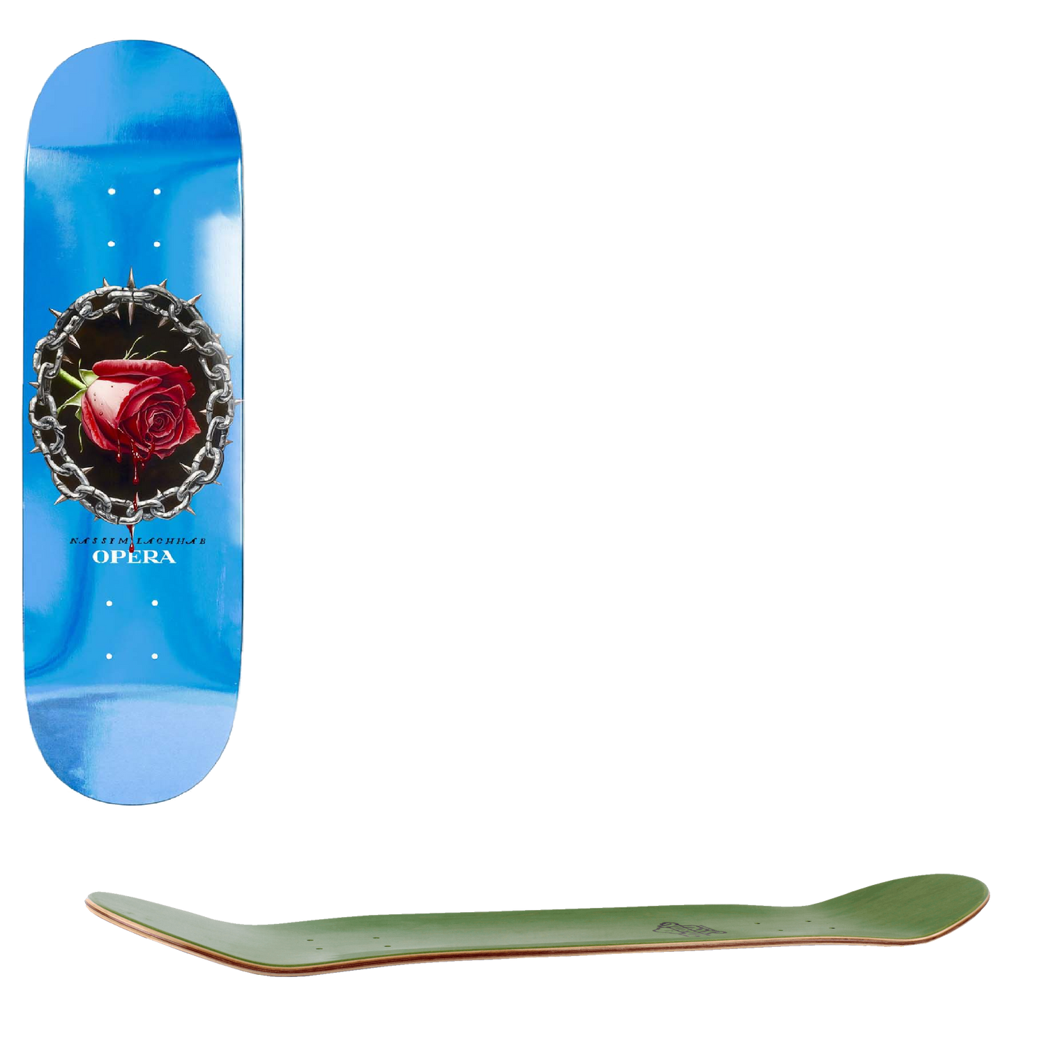 Opera Blood Rose Skateboard Deck - Nassim 8"