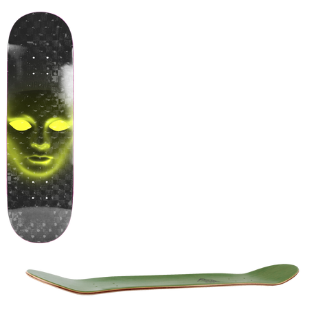 Opera Face Skateboard Deck - Holographic Black 8"