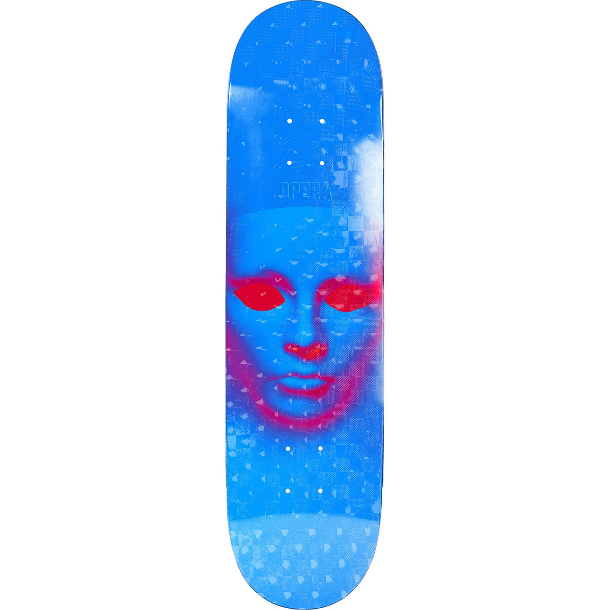 Opera Face Skateboard Deck - Holographic Blue 8.25"