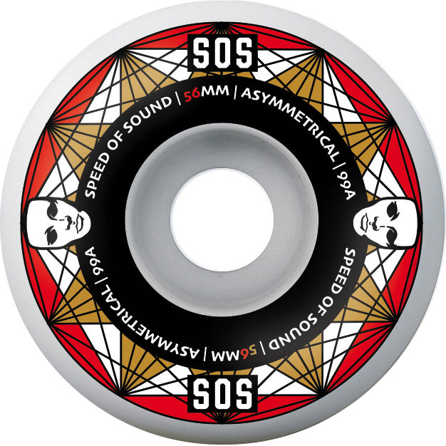 Opera SOS Heaters Asymmetrical Skateboard Wheels - White 53mm