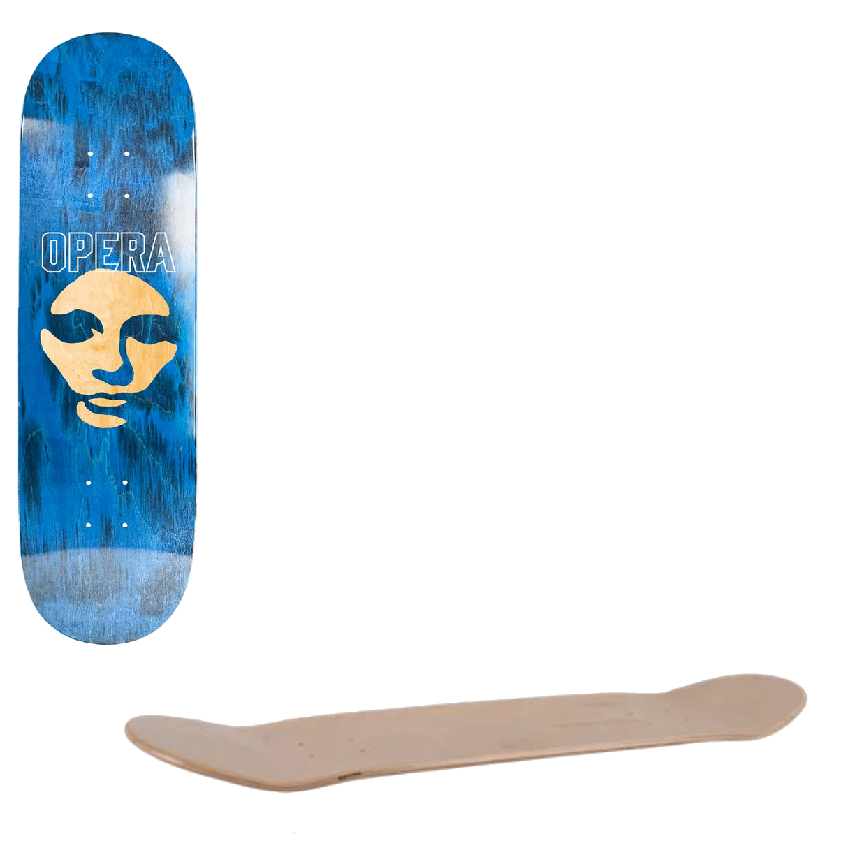 Opera Cut Mask Skateboard Deck - Blue 8.25"