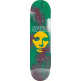 Opera Cut Mask Skateboard Deck - Green 8.75"