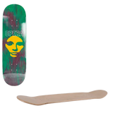 Opera Cut Mask Skateboard Deck - Green 8.75"