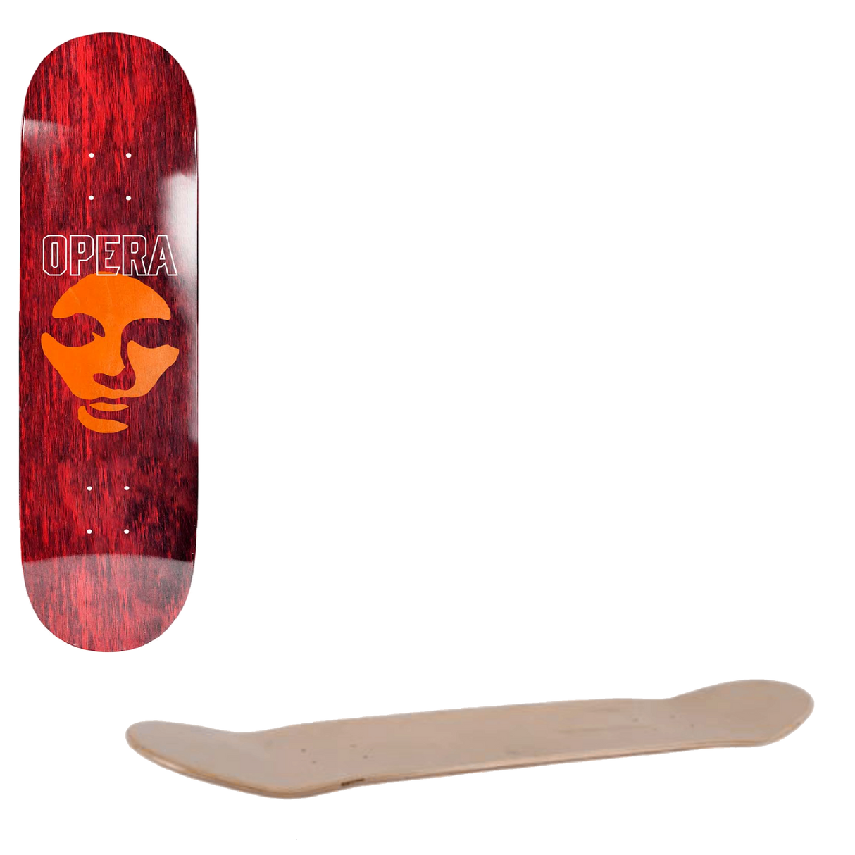 Opera Cut Mask Skateboard Deck - Red 8.5"