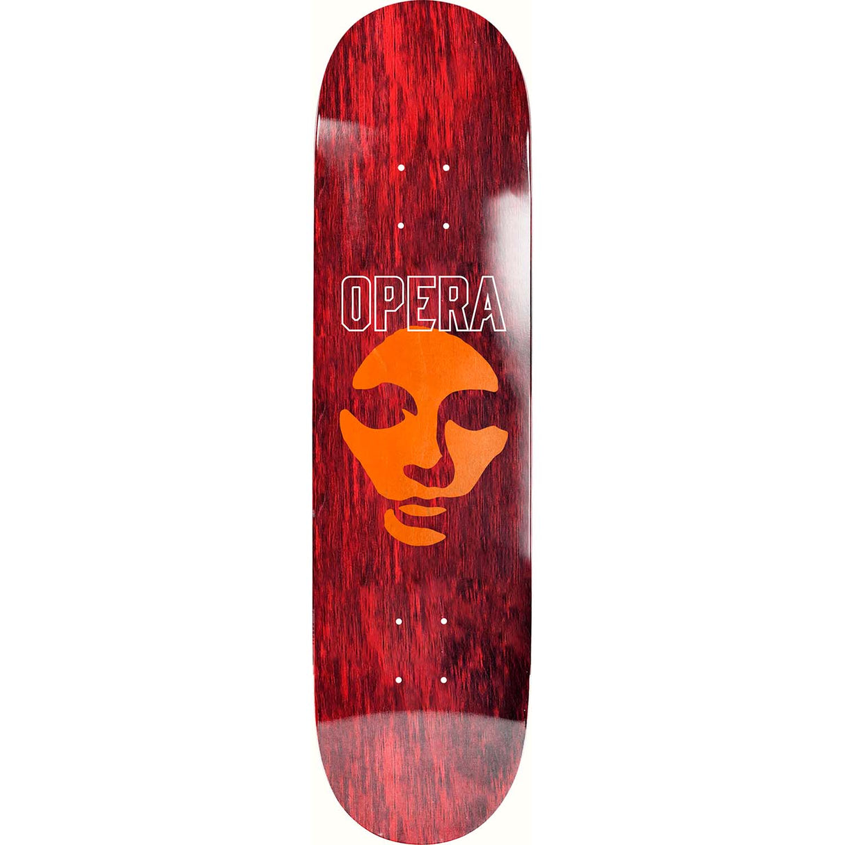 Opera Cut Mask Skateboard Deck - Red 8.5"