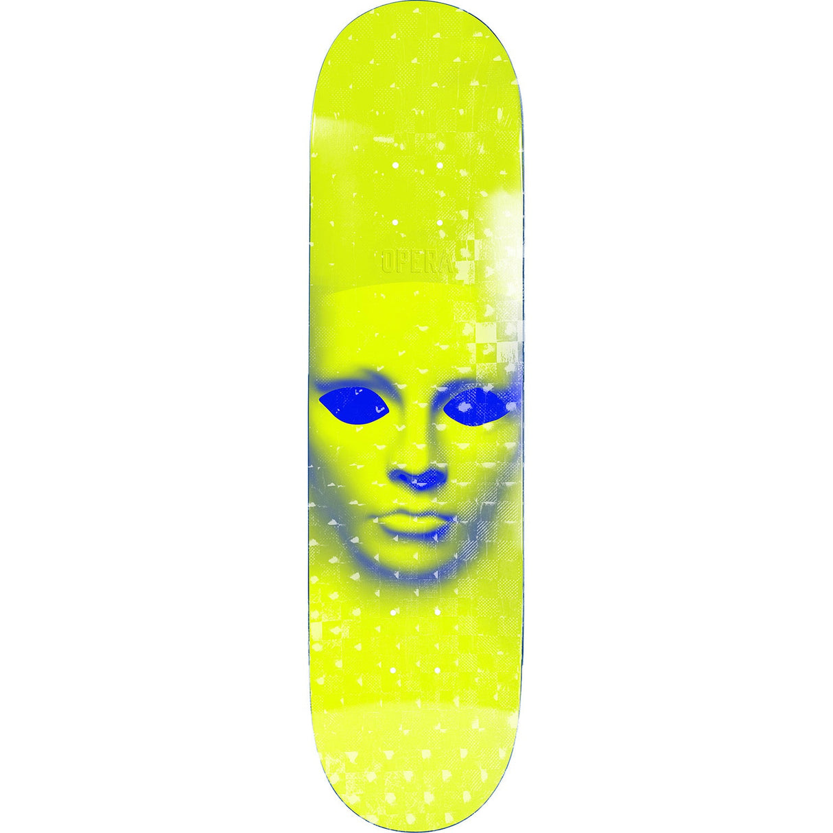 Opera Face Skateboard Deck - Holographic Yellow 8.5"