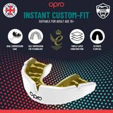 OPRO Instant Custom Snap-Fit Mouth Guards - Black/White