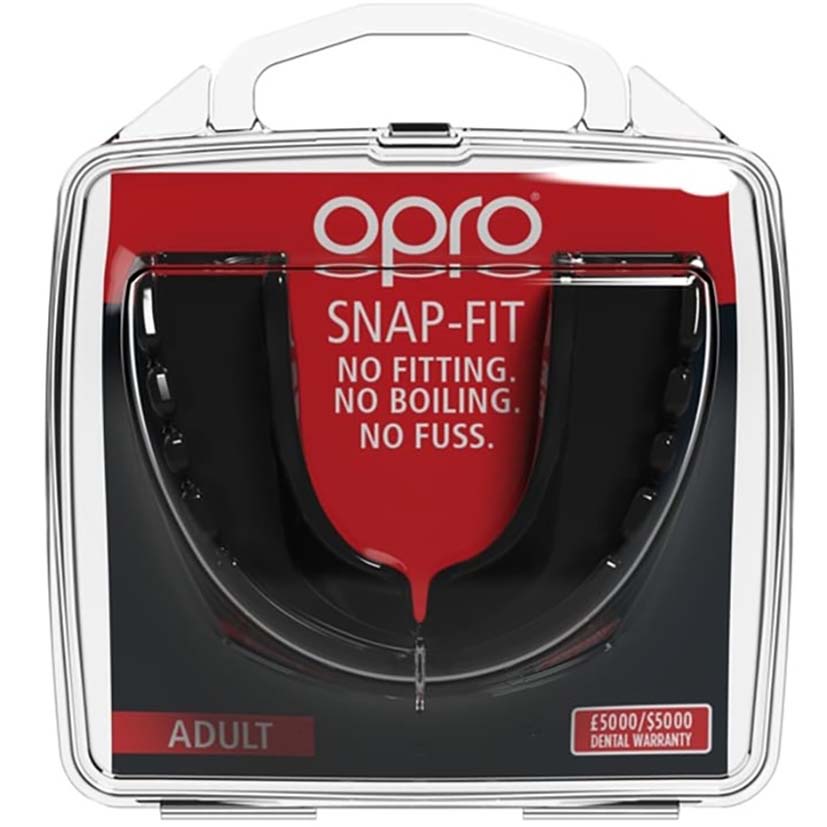 OPRO Snap-Fit Junior Mouth Guards - Jet Black