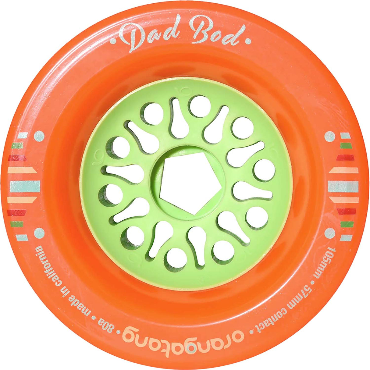 Orangatang Dad Bod 105mm Longboard Wheels - Orange 80a