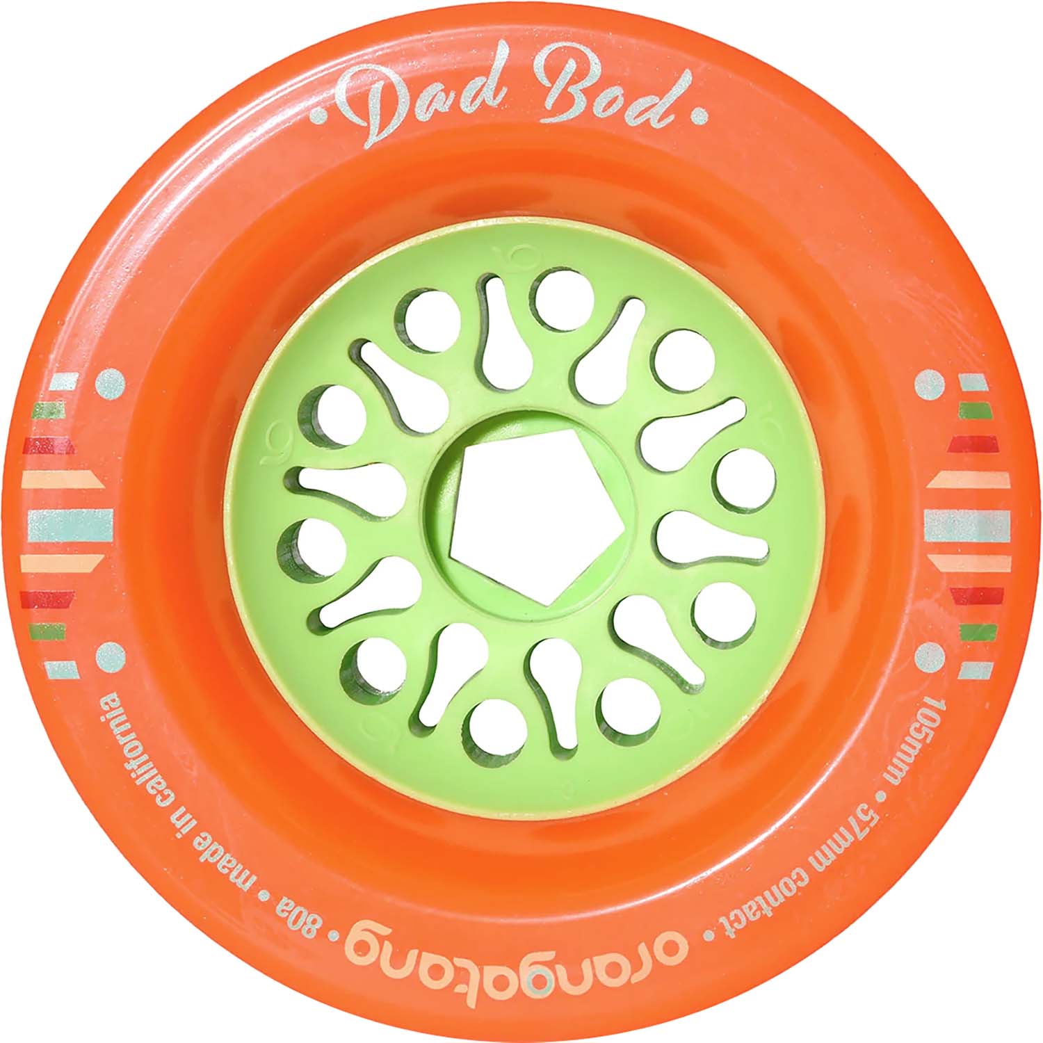 Orangatang Dad Bod 105mm Longboard Wheels - Orange 80a