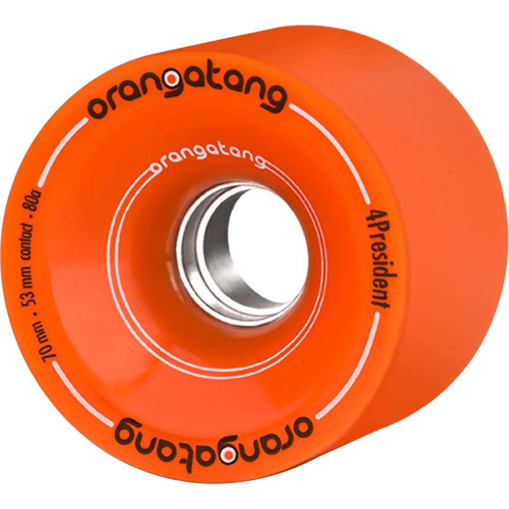 Orangatang Race 4President 70mm Longboard Wheels - Orange 80a