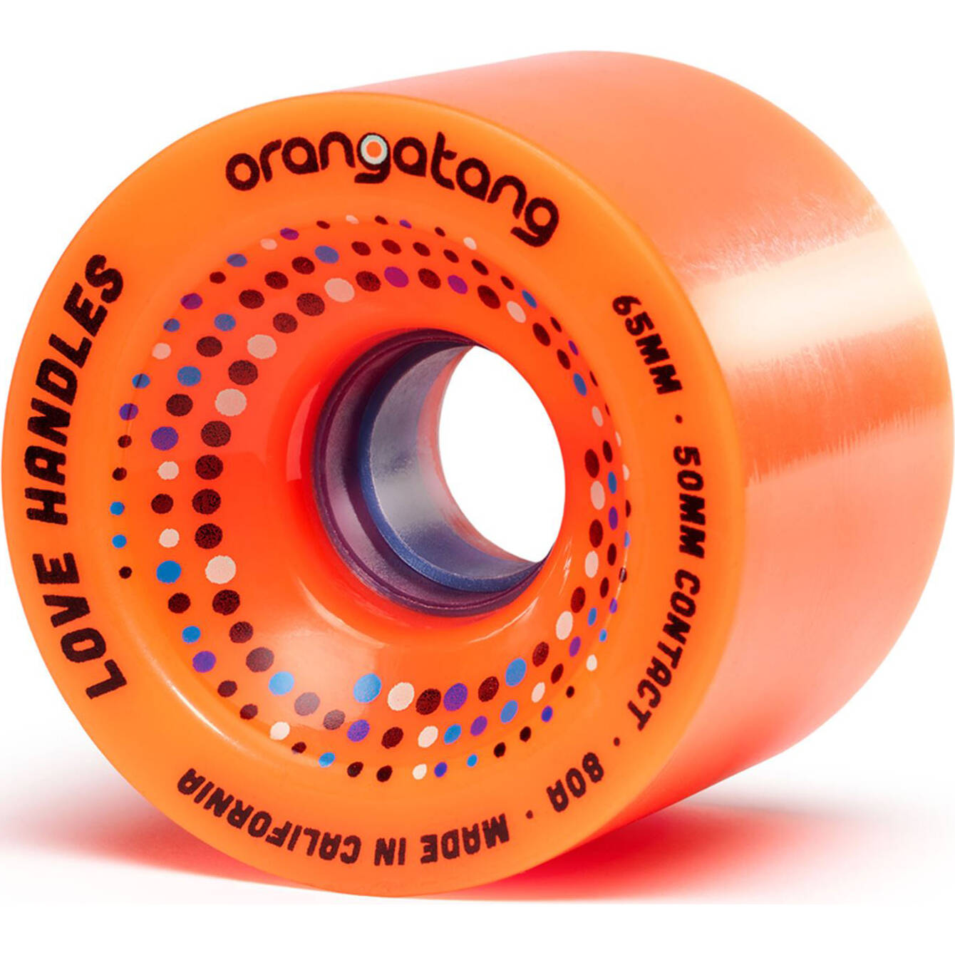 Orangatang "Love Handles" Longboard Wheels - Orange 65mm 80a