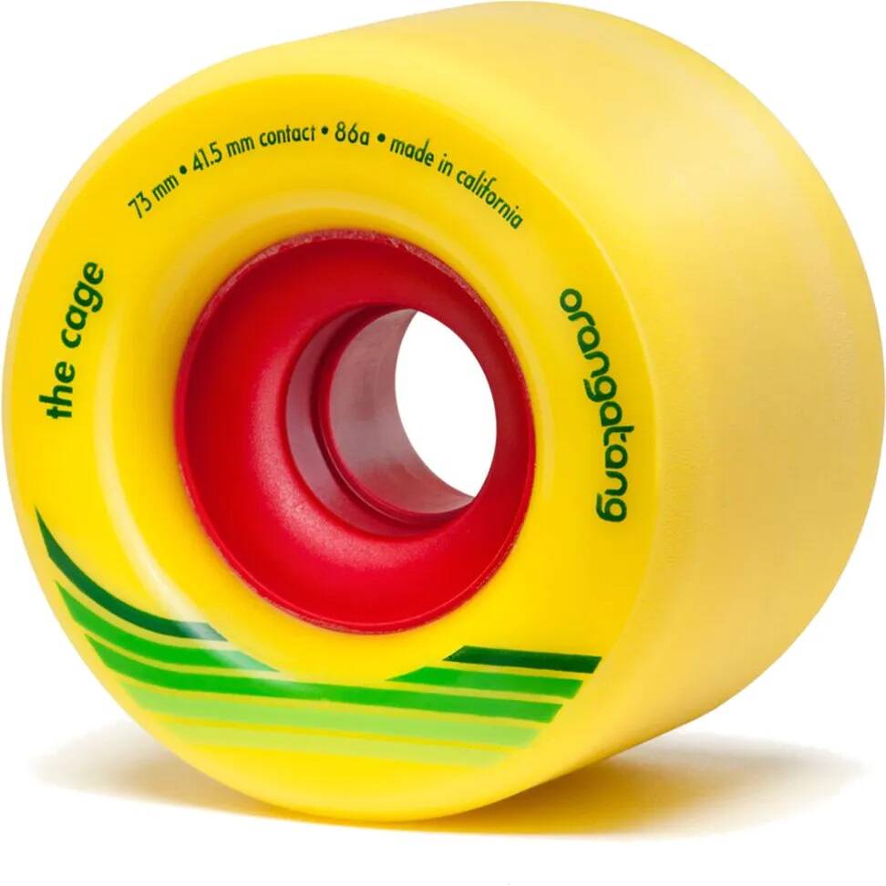 Orangatang Cage 73mm Longboard Wheels - Yellow 86a