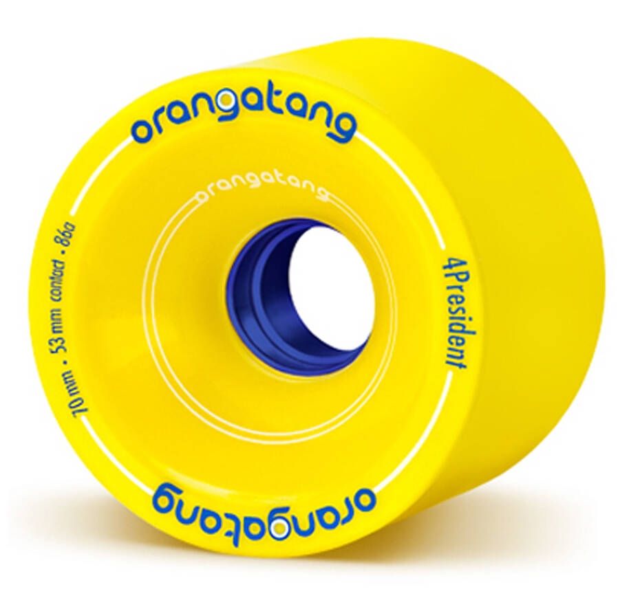 Orangatang 4President 70mm Longboard Wheels - 86a Yellow